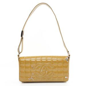 Auth Chanel Shoulder Bag Enamel Yellow #27810C30